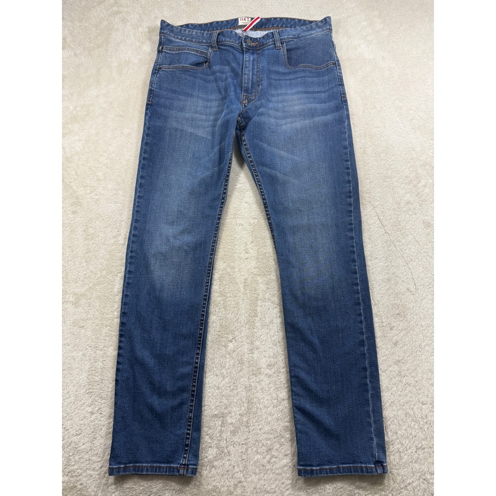 Hackett London Mens HKT 5PKT Light Denim Blue Jeans 34R Meas: 34x31.5